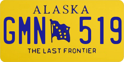 AK license plate GMN519