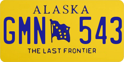 AK license plate GMN543