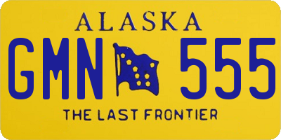 AK license plate GMN555