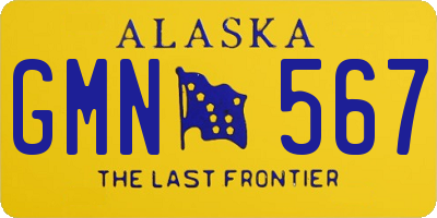 AK license plate GMN567