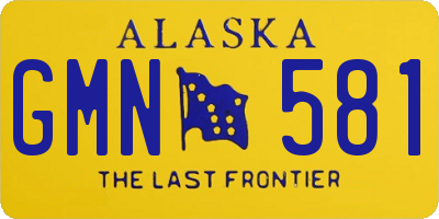 AK license plate GMN581