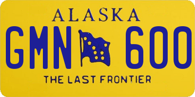AK license plate GMN600