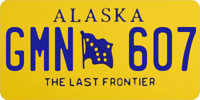 AK license plate GMN607