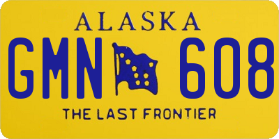 AK license plate GMN608