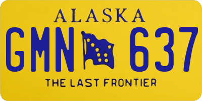 AK license plate GMN637