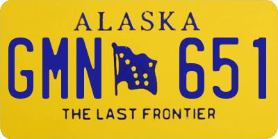 AK license plate GMN651