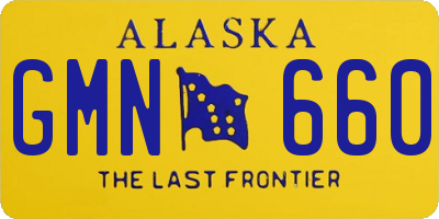 AK license plate GMN660