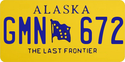 AK license plate GMN672