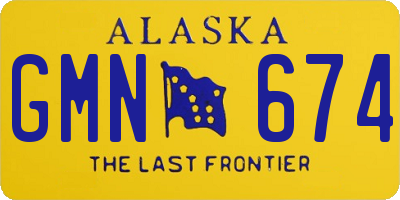 AK license plate GMN674