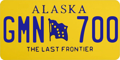 AK license plate GMN700