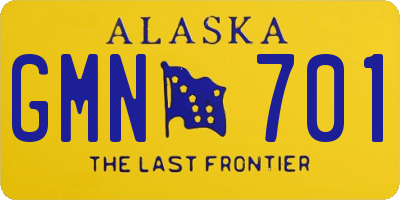 AK license plate GMN701