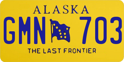 AK license plate GMN703