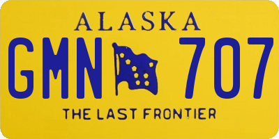 AK license plate GMN707
