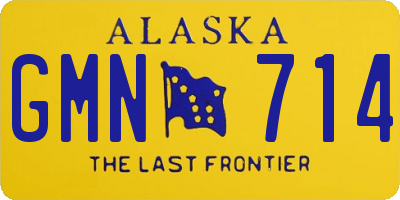 AK license plate GMN714