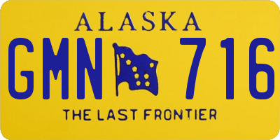 AK license plate GMN716