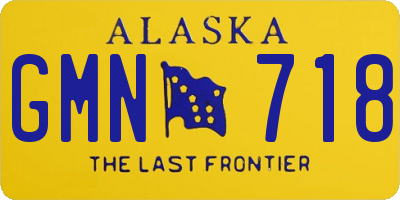 AK license plate GMN718