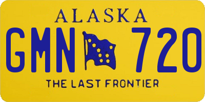 AK license plate GMN720