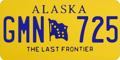 AK license plate GMN725