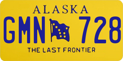 AK license plate GMN728