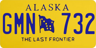 AK license plate GMN732