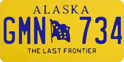 AK license plate GMN734