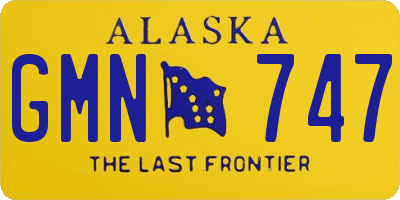 AK license plate GMN747