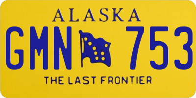 AK license plate GMN753
