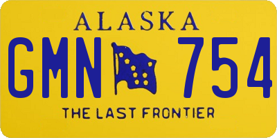 AK license plate GMN754