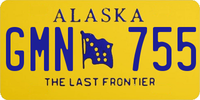 AK license plate GMN755