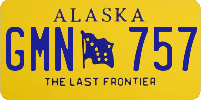 AK license plate GMN757
