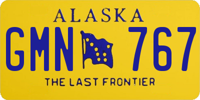 AK license plate GMN767