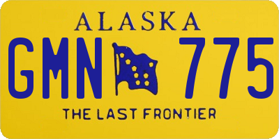 AK license plate GMN775