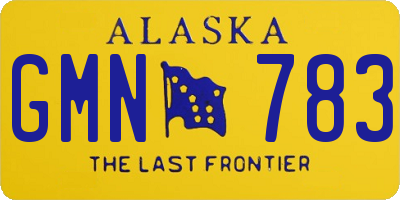 AK license plate GMN783