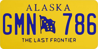 AK license plate GMN786