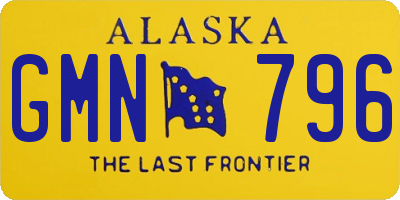 AK license plate GMN796