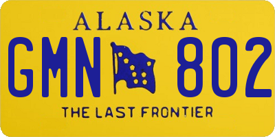 AK license plate GMN802