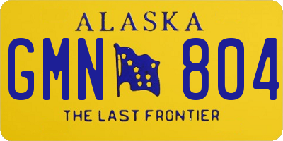 AK license plate GMN804