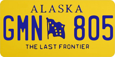 AK license plate GMN805