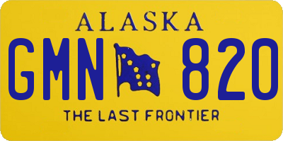 AK license plate GMN820