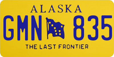 AK license plate GMN835