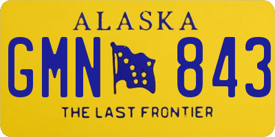 AK license plate GMN843