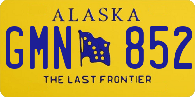 AK license plate GMN852