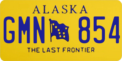 AK license plate GMN854