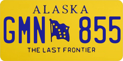 AK license plate GMN855