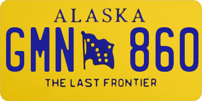 AK license plate GMN860