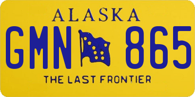 AK license plate GMN865