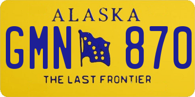 AK license plate GMN870