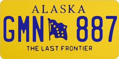 AK license plate GMN887