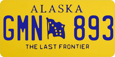 AK license plate GMN893