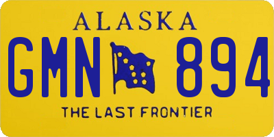 AK license plate GMN894